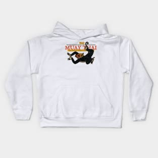 Vintage Muay Thai Tattoo Monkey Kids Hoodie